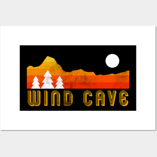 wind cave national park retro vintage Posters and Art